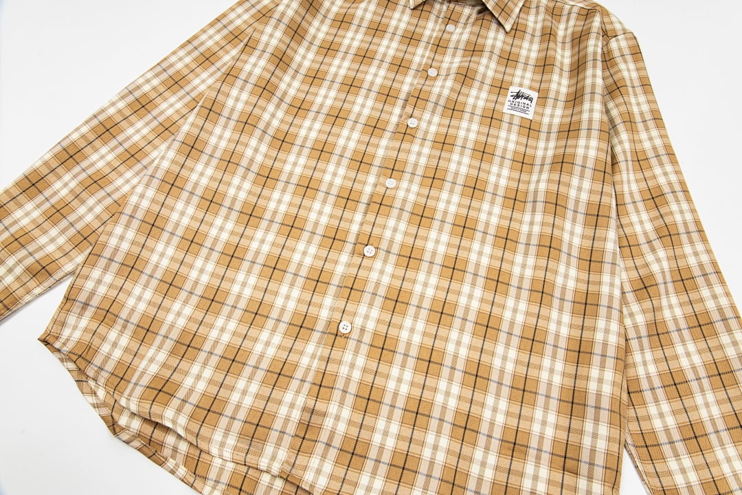 Stüssy SS24 DAN Washed Cotton Plaid Long-Sleeve Shirt - 10