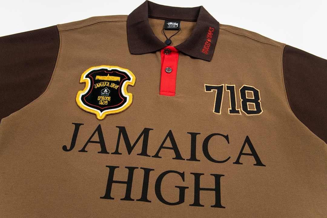Stüssy x Denim Tears Jamaica High Polo Shirt Brown - 11