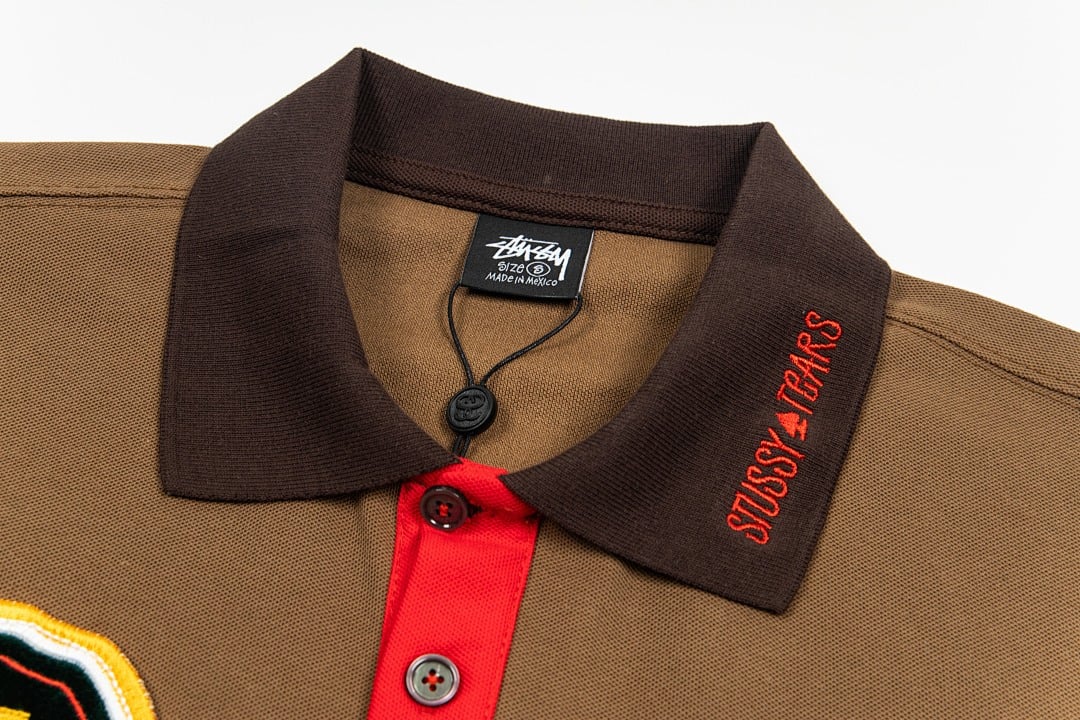 Stüssy x Denim Tears Jamaica High Polo Shirt Brown - 5