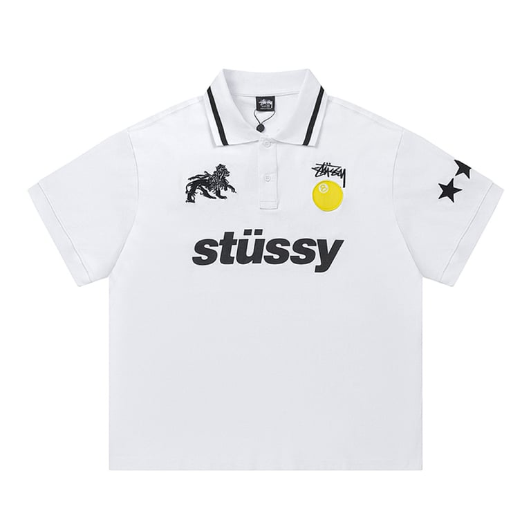 Stüssy Year-of-the-Dragon 8-Ball Embroidery Polo Shirt - 3
