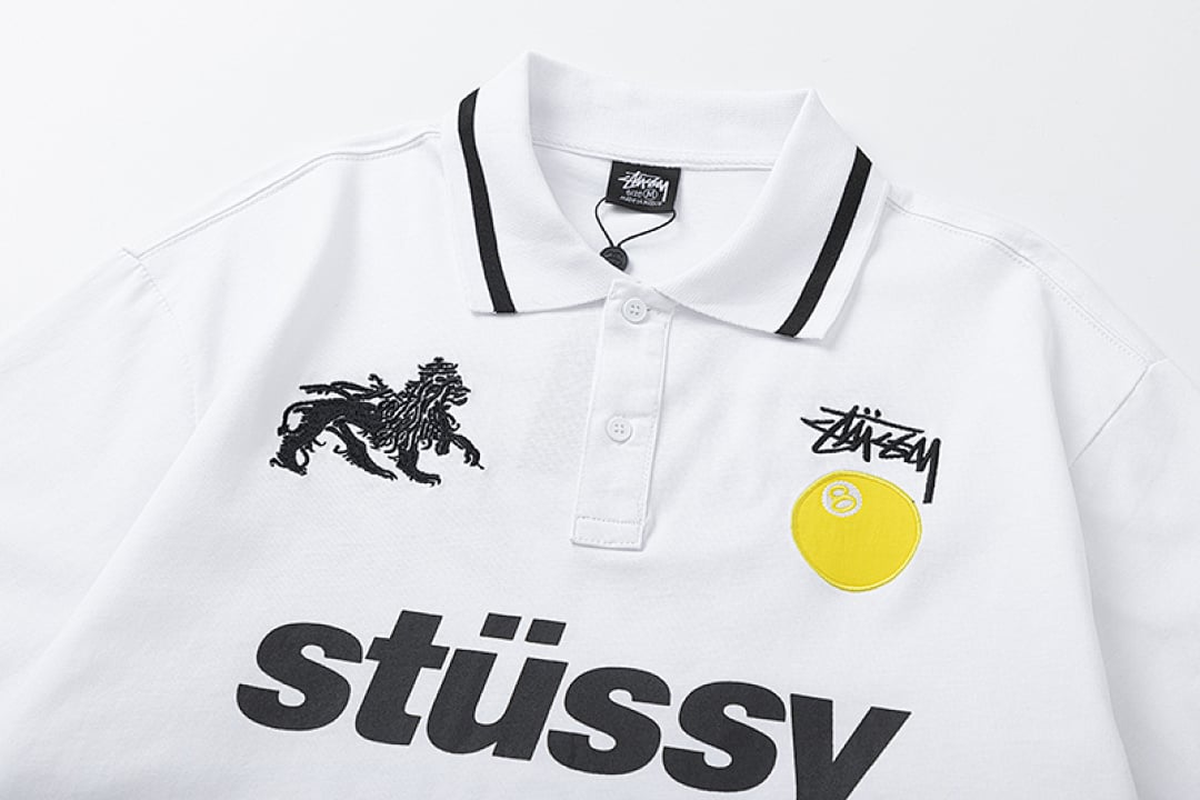 Stüssy Year-of-the-Dragon 8-Ball Embroidery Polo Shirt - 5
