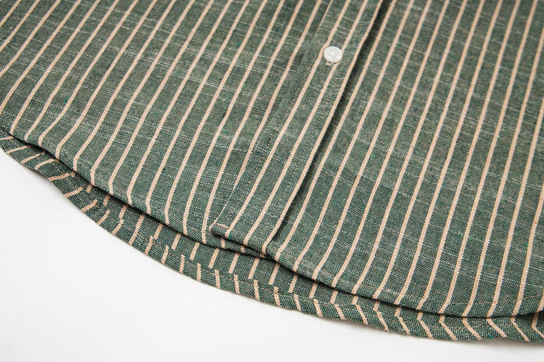 Stüssy 8-Ball Striped Short Sleeve Shirt Green - 7