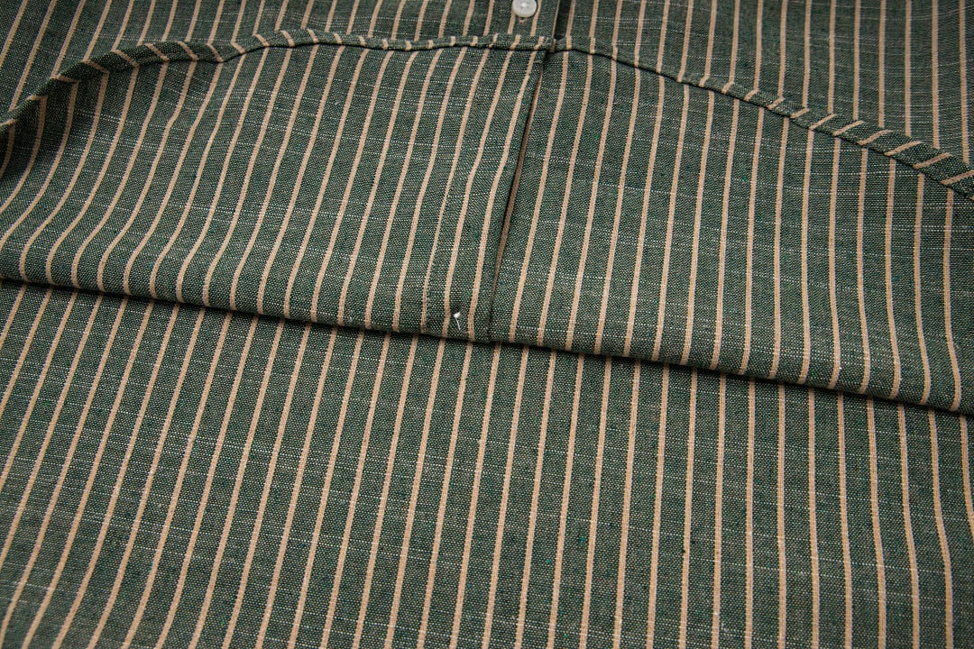 Stüssy 8-Ball Striped Short Sleeve Shirt Green - 8