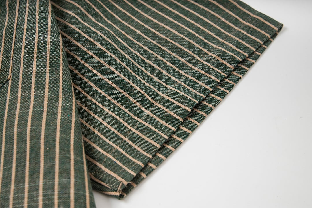 Stüssy 8-Ball Striped Short Sleeve Shirt Green - 9