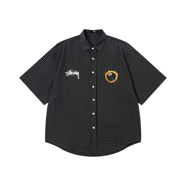 Stüssy 8-Ball Gingham Short Sleeve Shirt - 4