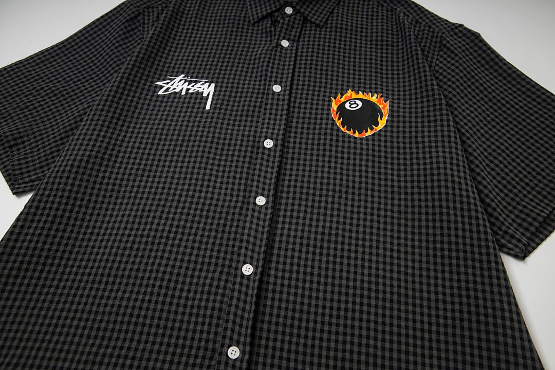 Stüssy 8-Ball Gingham Short Sleeve Shirt - 7