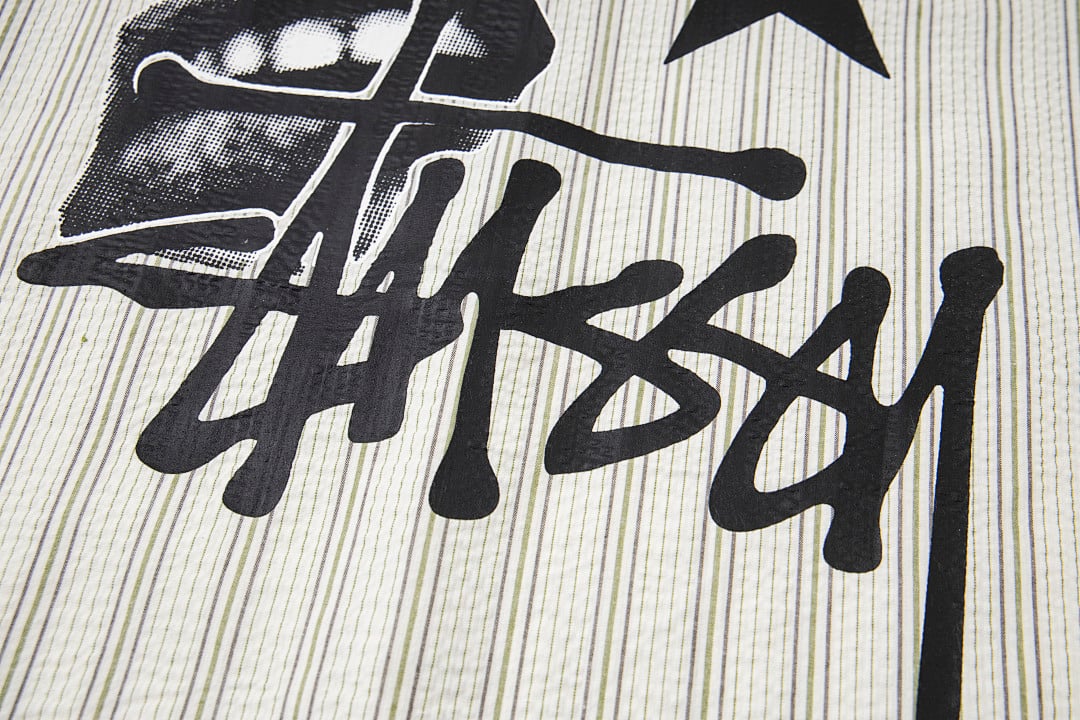 Stüssy Striped Short Sleeve Shirt Apricot - 12