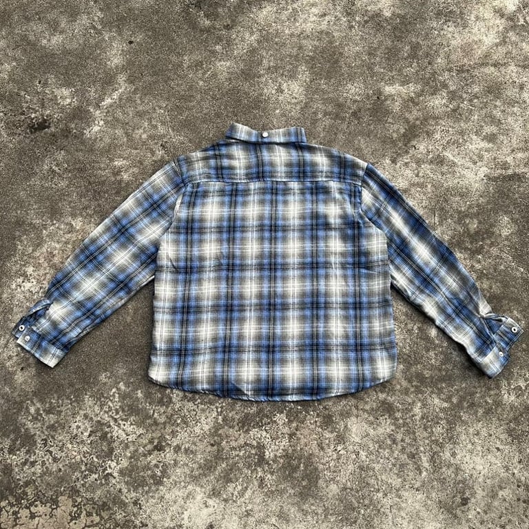 Stüssy Plaid Flannel Shirt Blue - 4