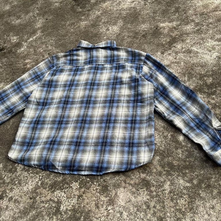 Stüssy Plaid Flannel Shirt Blue - 6