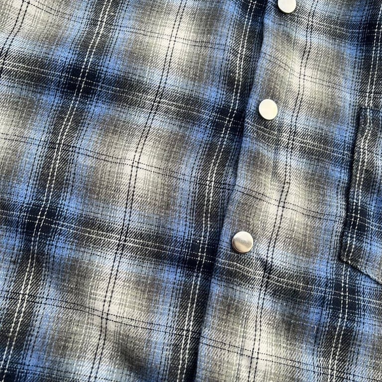 Stüssy Plaid Flannel Shirt Blue - 7
