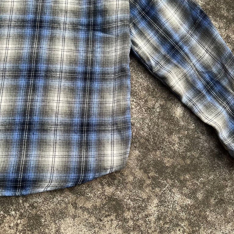 Stüssy Plaid Flannel Shirt Blue - 9