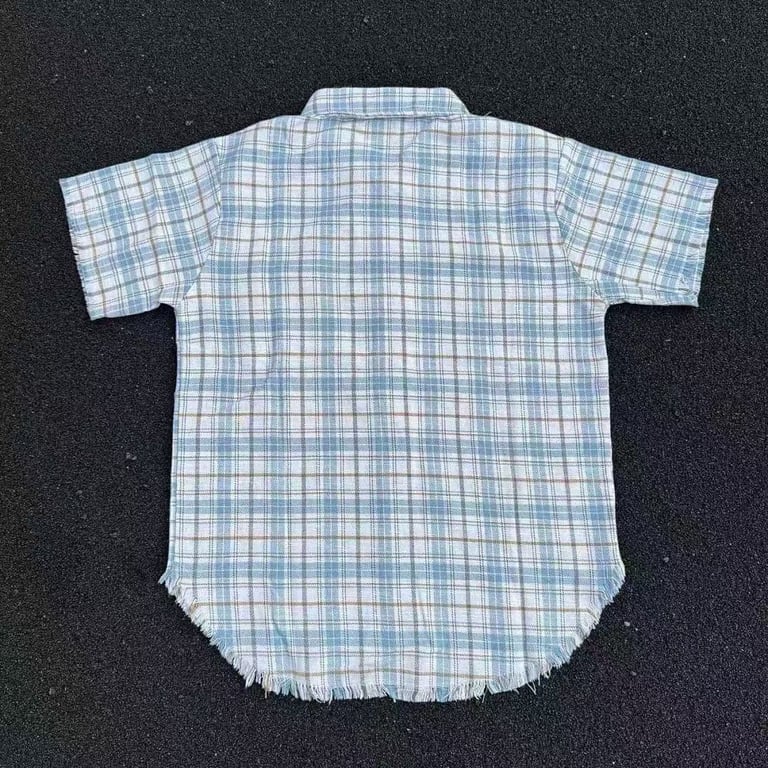 Stüssy Plaid Short Sleeve Shirt Blue - 3