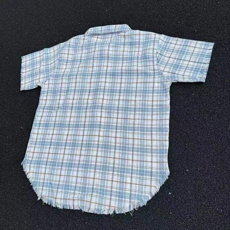 Stüssy Plaid Short Sleeve Shirt Blue - 5