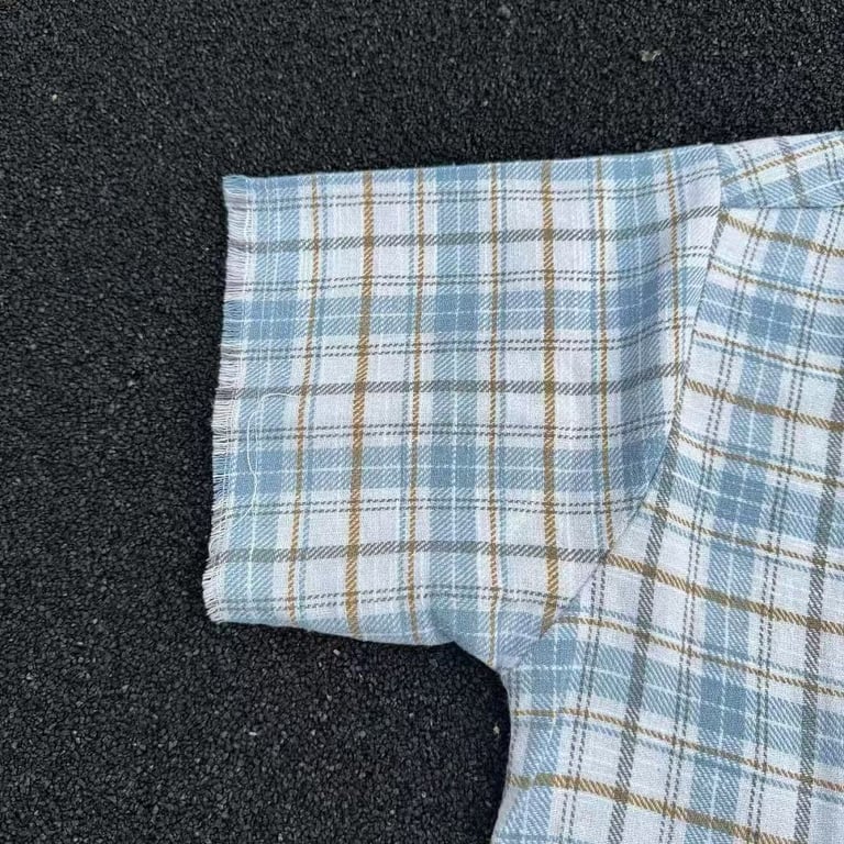 Stüssy Plaid Short Sleeve Shirt Blue - 9