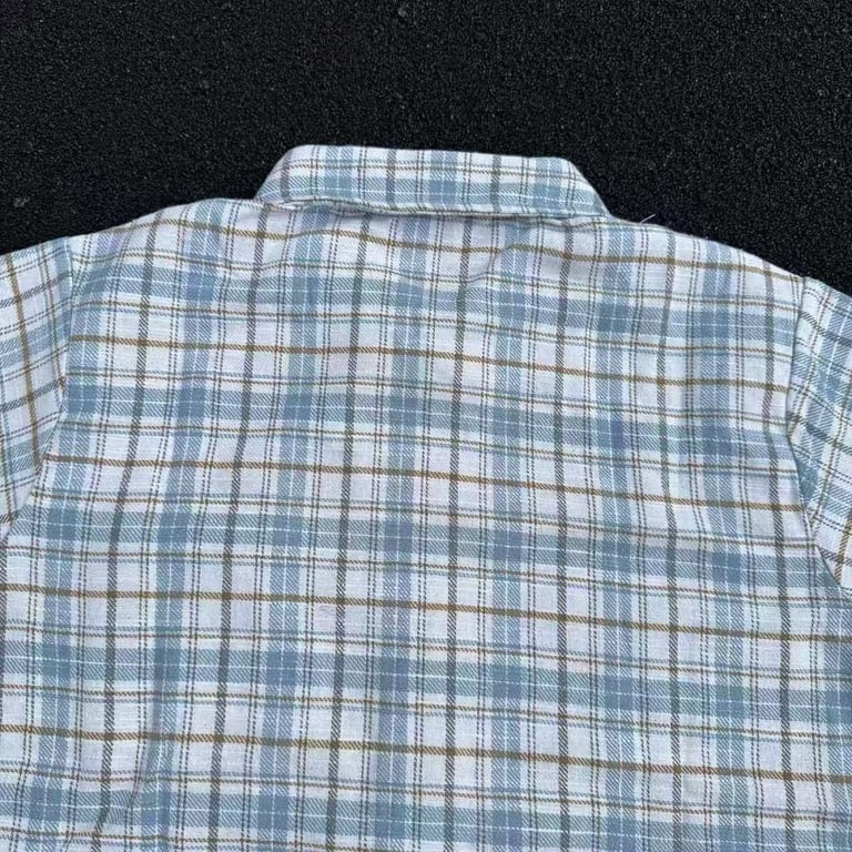 Stüssy Plaid Short Sleeve Shirt Blue - 10