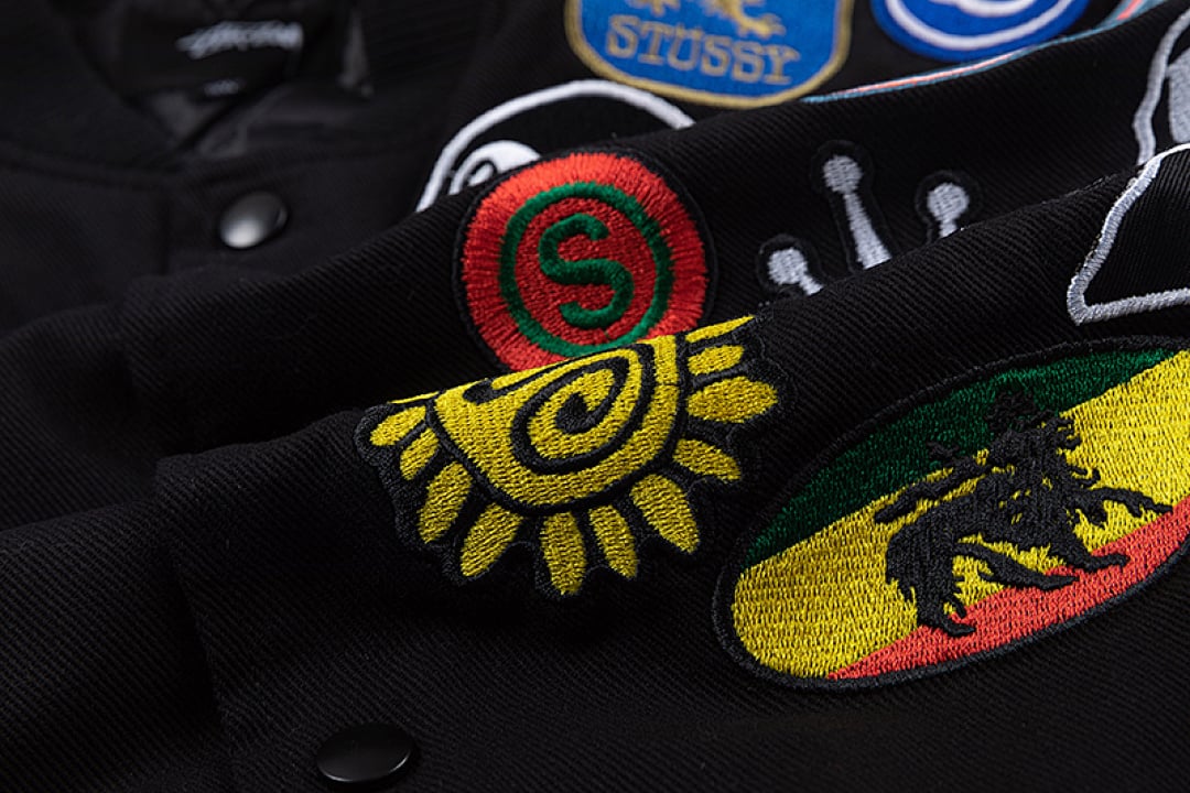 Stüssy SS22 Multi-Patch Baseball Jacket Black - 7