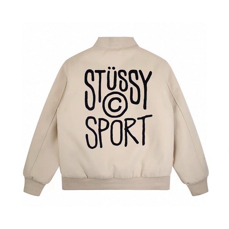 Stüssy 24FW "SPORT" Lettering Baseball Jacket - 15