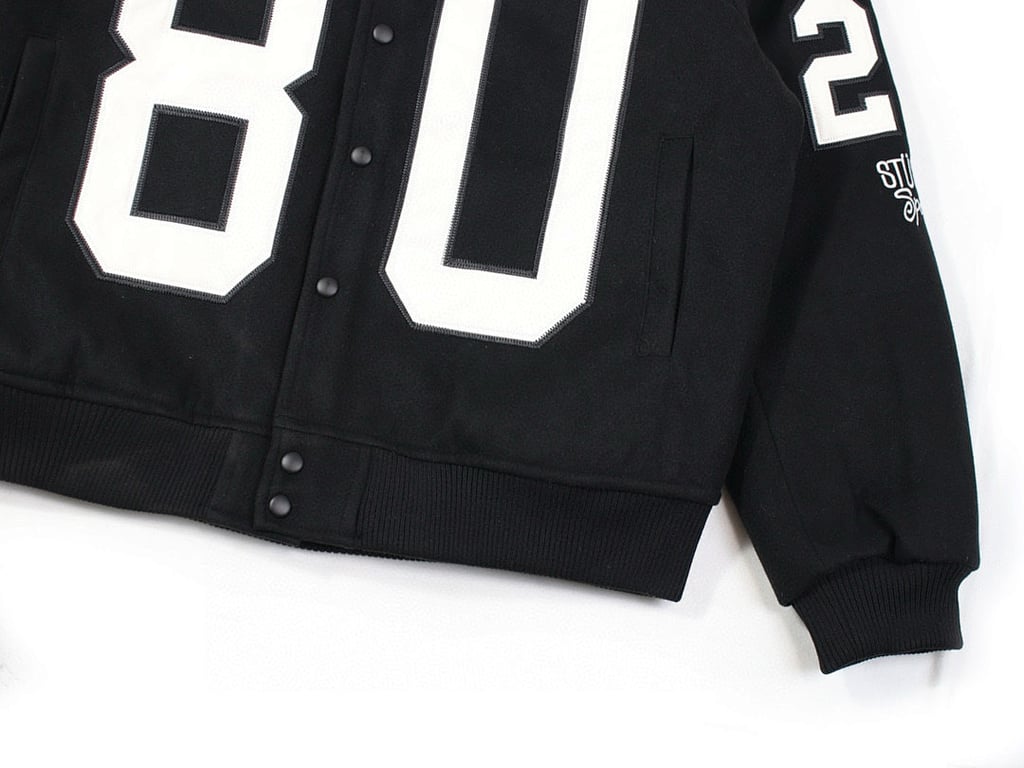 Stüssy FW23 80 Logo Patch Python-Lined Varsity Jacket - 4