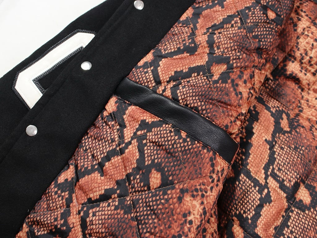 Stüssy FW23 80 Logo Patch Python-Lined Varsity Jacket - 7
