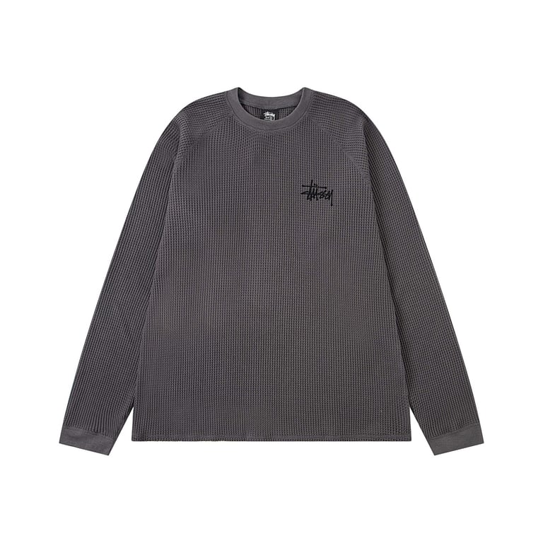 Stüssy 2025 Fall Washed Waffle-Knit Long-Sleeve - 12
