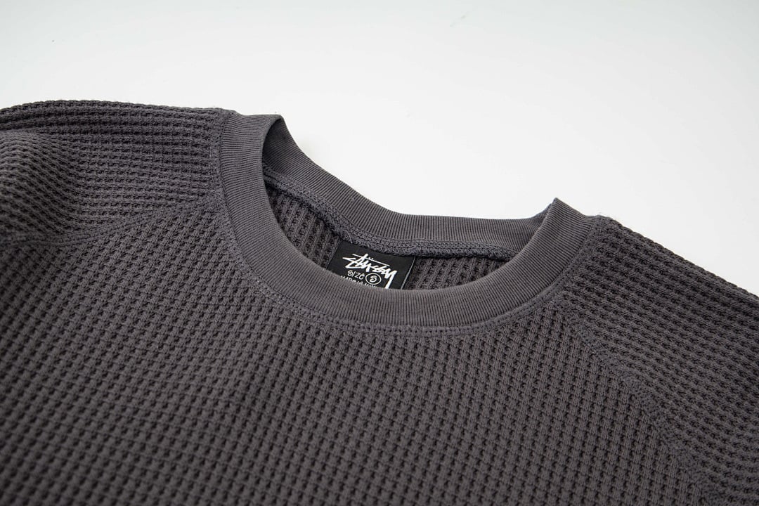 Stüssy 2025 Fall Washed Waffle-Knit Long-Sleeve - 14
