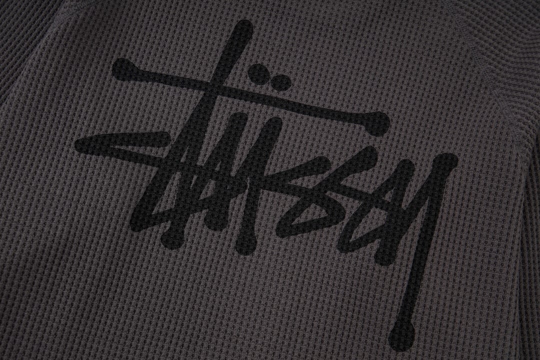 Stüssy 2025 Fall Washed Waffle-Knit Long-Sleeve - 15