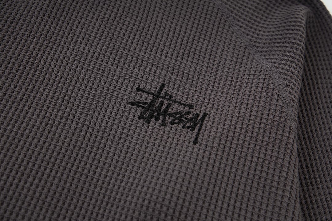 Stüssy 2025 Fall Washed Waffle-Knit Long-Sleeve - 20