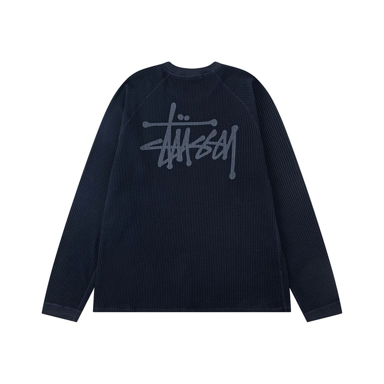 Stüssy 2025 Fall Washed Waffle-Knit Long-Sleeve - 22