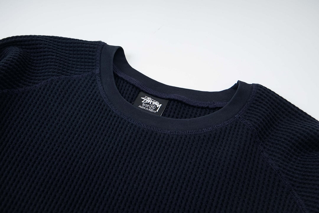 Stüssy 2025 Fall Washed Waffle-Knit Long-Sleeve - 23