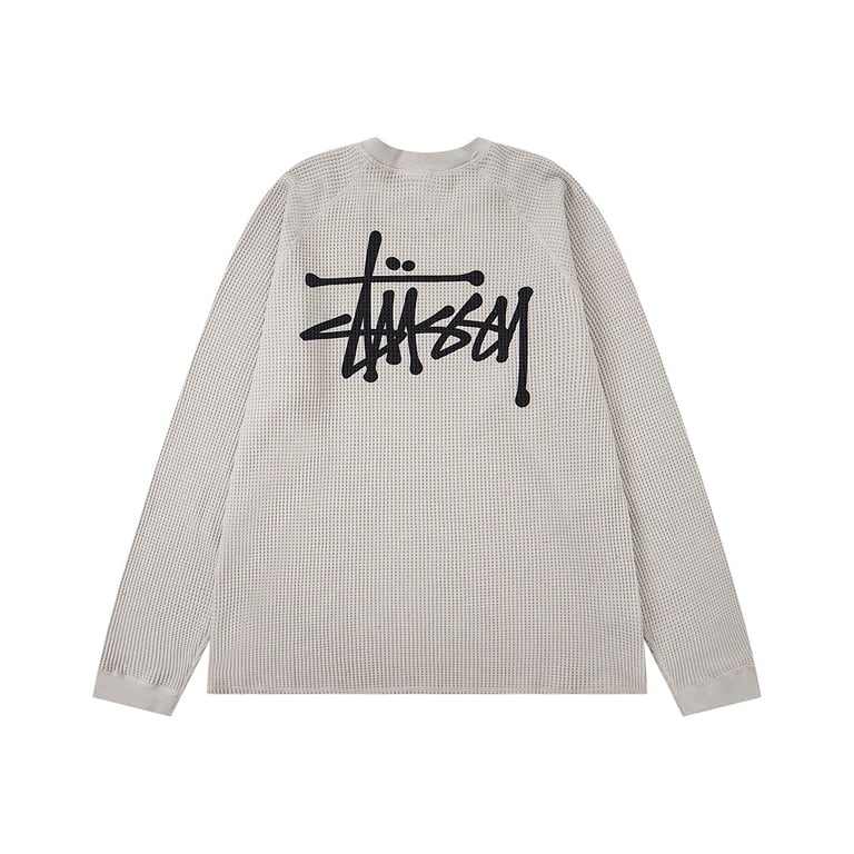 Stüssy 2025 Fall Washed Waffle-Knit Long-Sleeve - 4