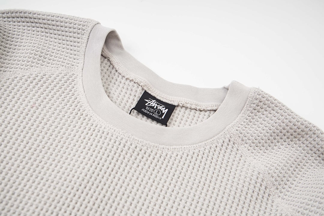 Stüssy 2025 Fall Washed Waffle-Knit Long-Sleeve - 5