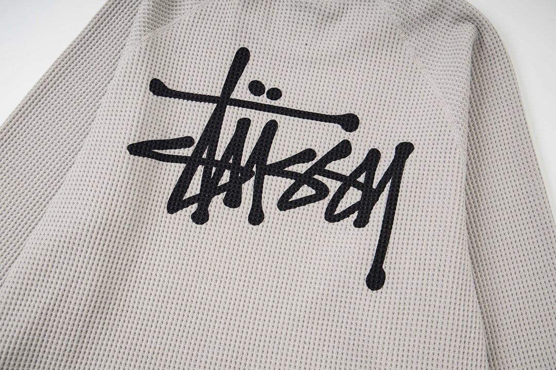 Stüssy 2025 Fall Washed Waffle-Knit Long-Sleeve - 6