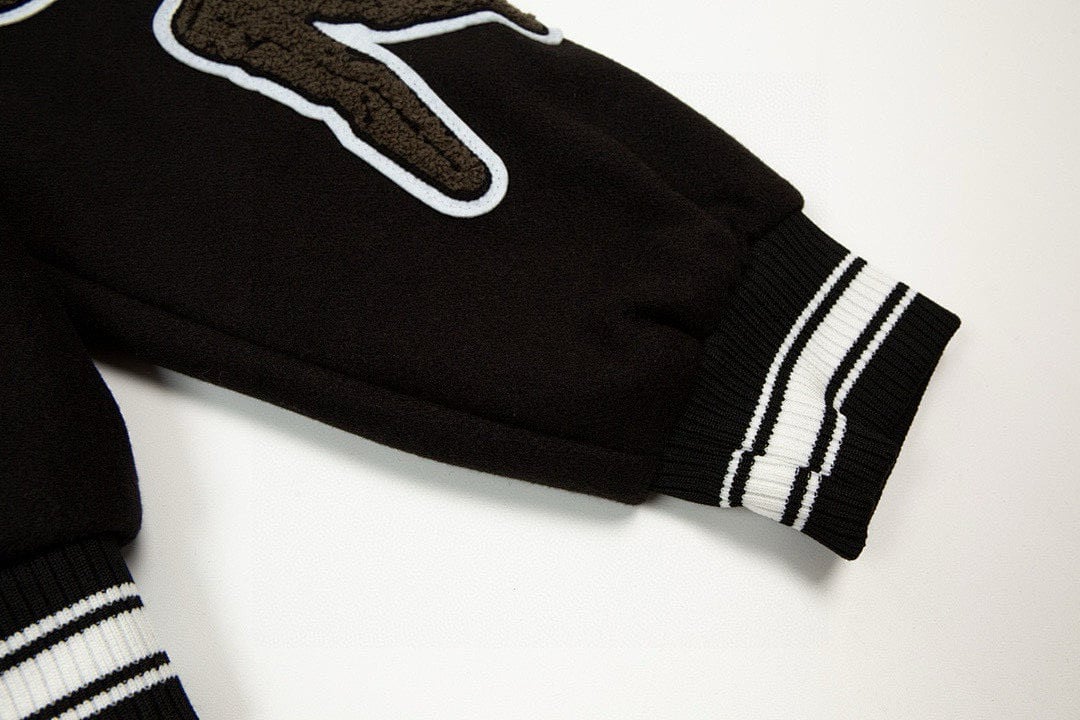 Stüssy × CDG 40th Anniversary Embroidered Patch Varsity Jacket - 7