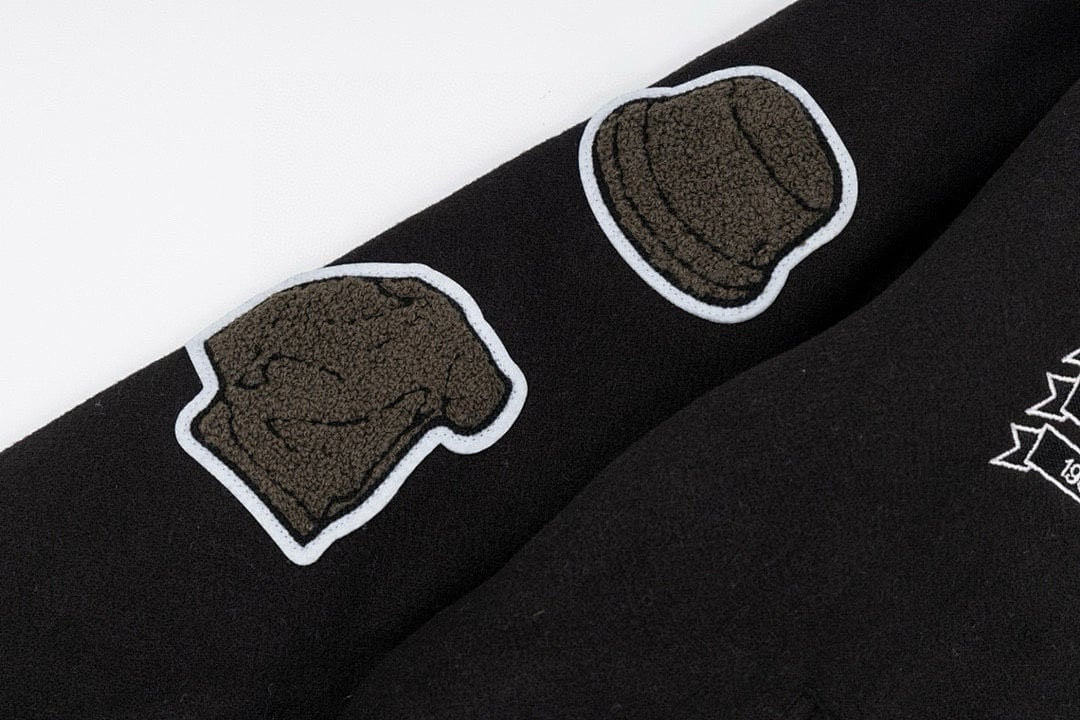 Stüssy × CDG 40th Anniversary Embroidered Patch Varsity Jacket - 9