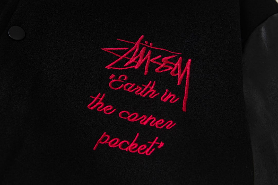 Stüssy FW20 8 Ball 40th Anniversary Varsity Jacket Black - 17