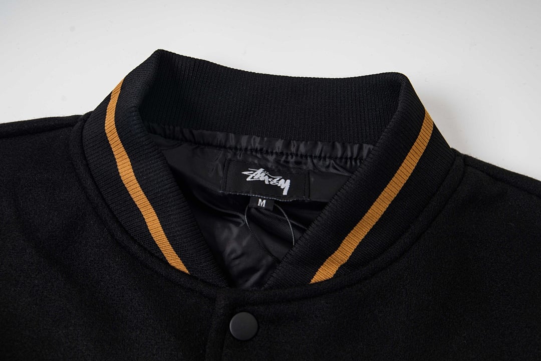 Stüssy FW20 8 Ball 40th Anniversary Varsity Jacket Black - 5