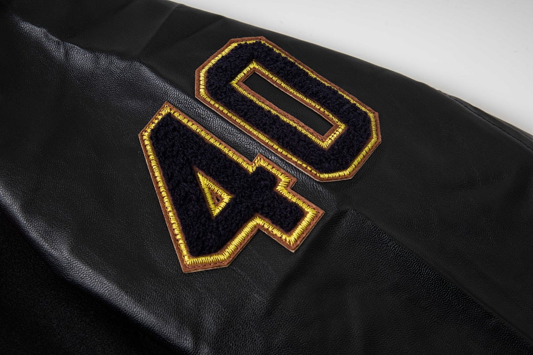 Stüssy FW20 8 Ball 40th Anniversary Varsity Jacket Black - 7