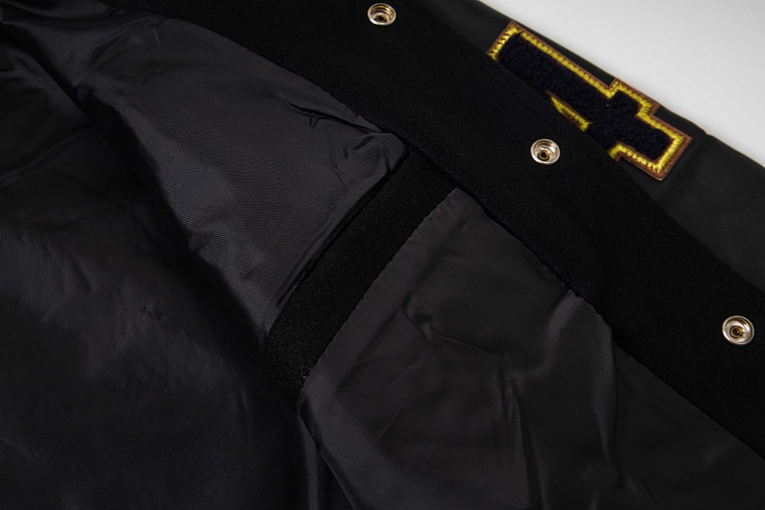 Stüssy FW20 8 Ball 40th Anniversary Varsity Jacket Black - 8