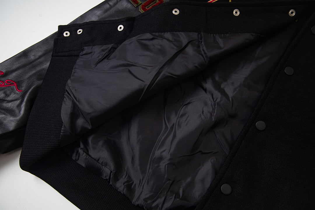 Stüssy FW20 8 Ball 40th Anniversary Varsity Jacket Black - 9