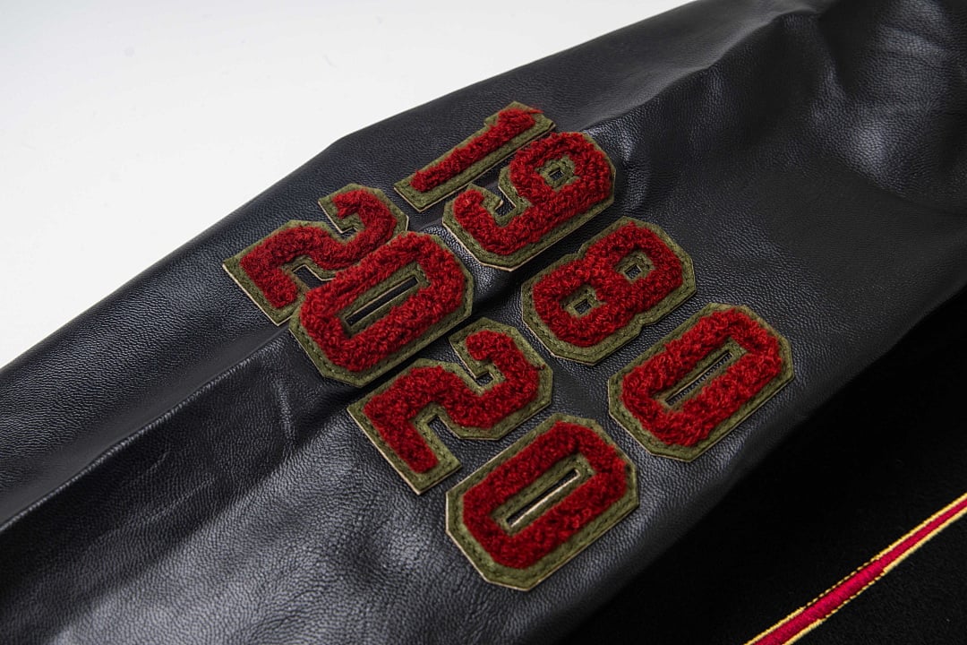 Stüssy FW20 8 Ball 40th Anniversary Varsity Jacket Black - 10