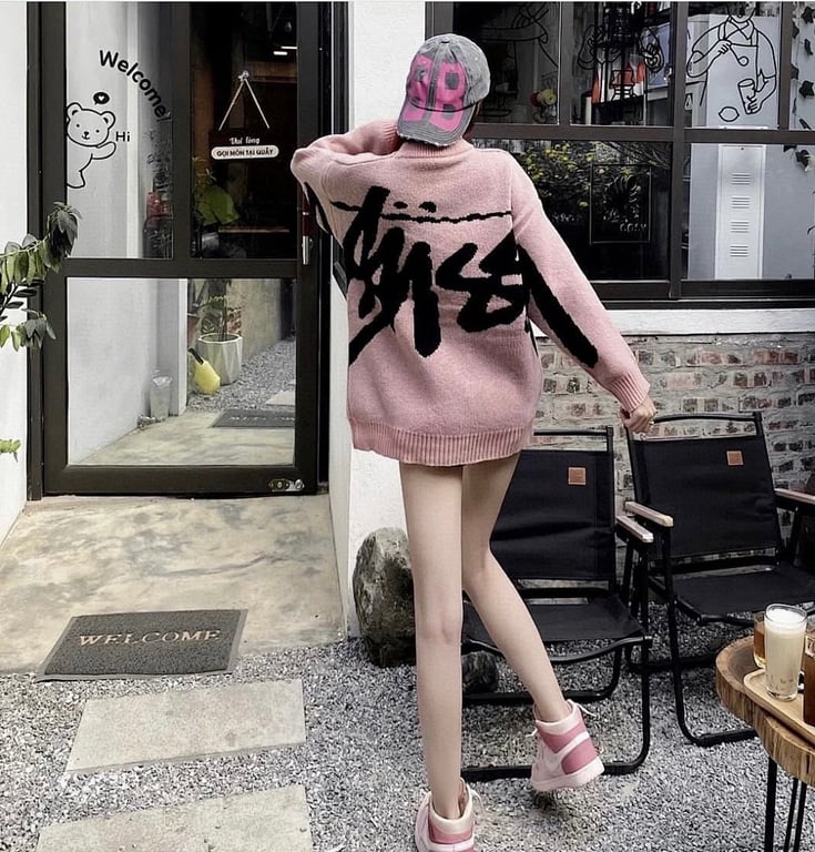 Stüssy Classic Reversible Large-Logo Knit Sweater - 20