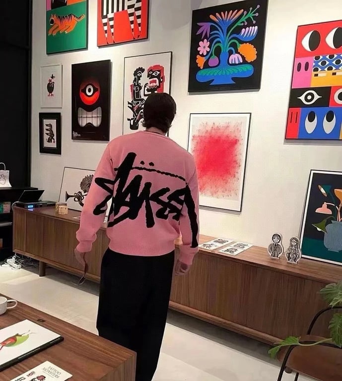 Stüssy Classic Reversible Large-Logo Knit Sweater - 22