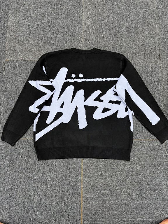 Stüssy Classic Reversible Large-Logo Knit Sweater - 4