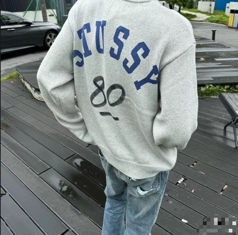 Stüssy FF25 80 Letter Knit Crewneck Sweater - 24