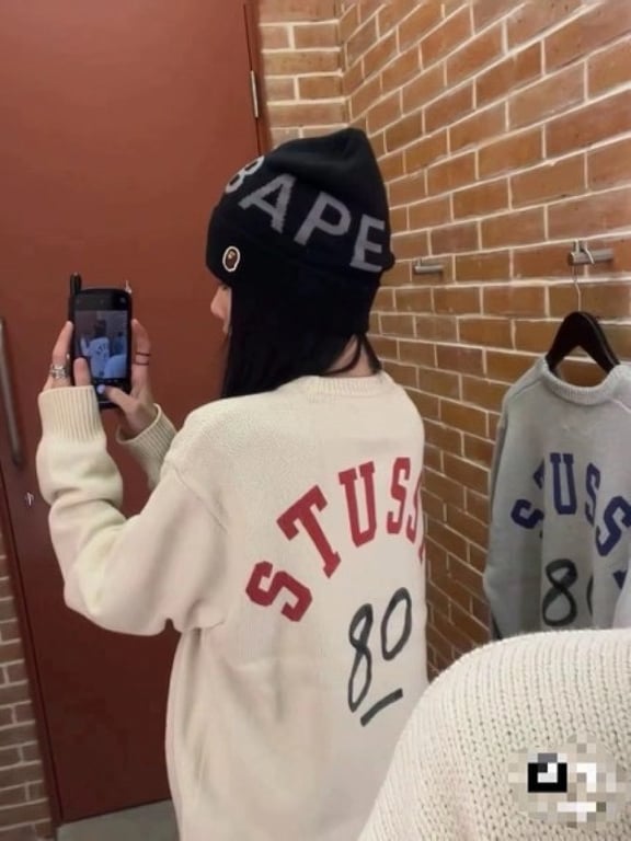 Stüssy FF25 80 Letter Knit Crewneck Sweater - 25