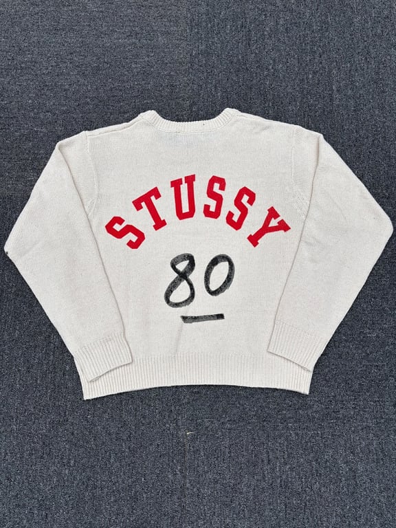 Stüssy FF25 80 Letter Knit Crewneck Sweater - 4