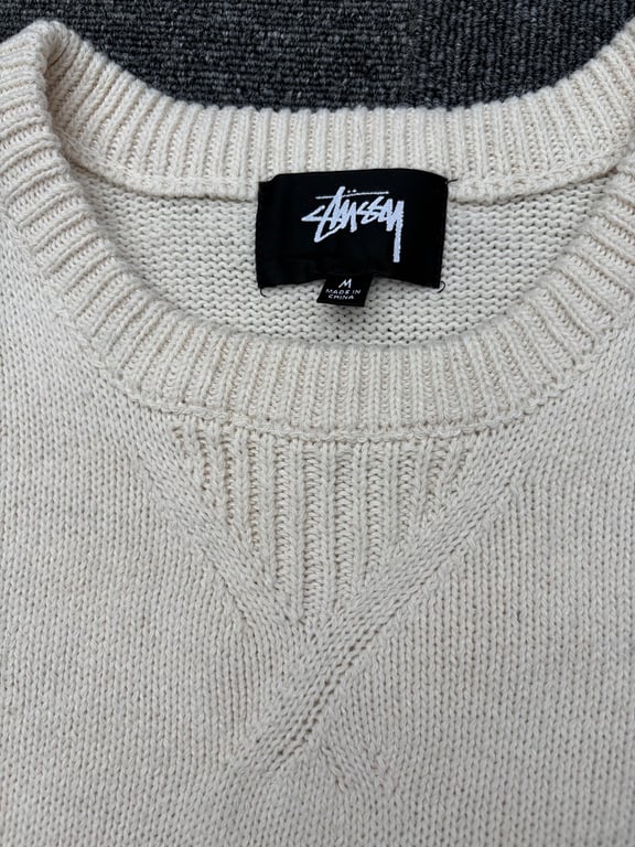 Stüssy FF25 80 Letter Knit Crewneck Sweater - 5