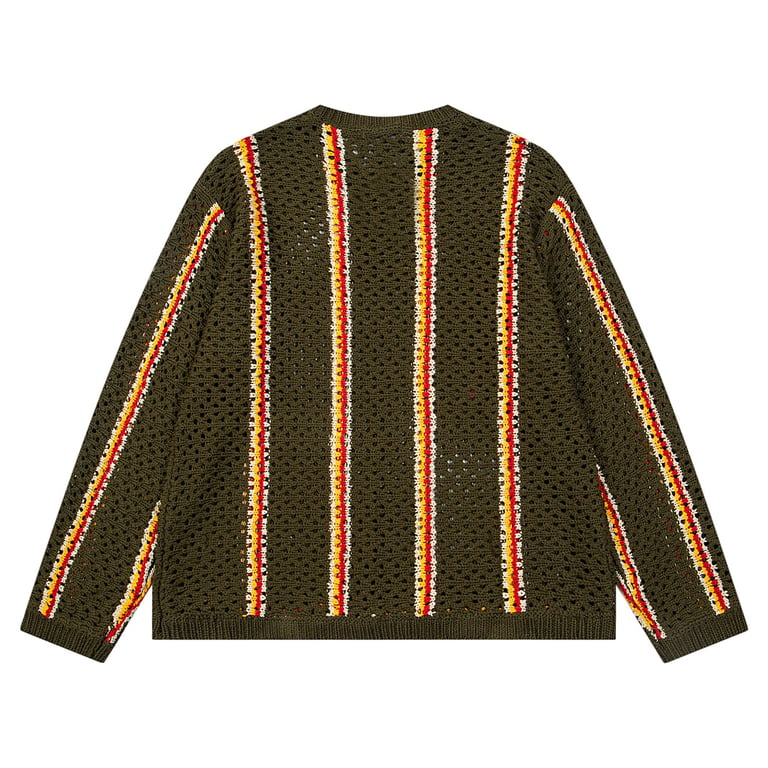 Stüssy x Patta SS24 Striped Hollow Sweater Green - 2