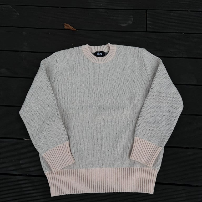 Stüssy 8 Ball Mohair Sweater Beige - 3