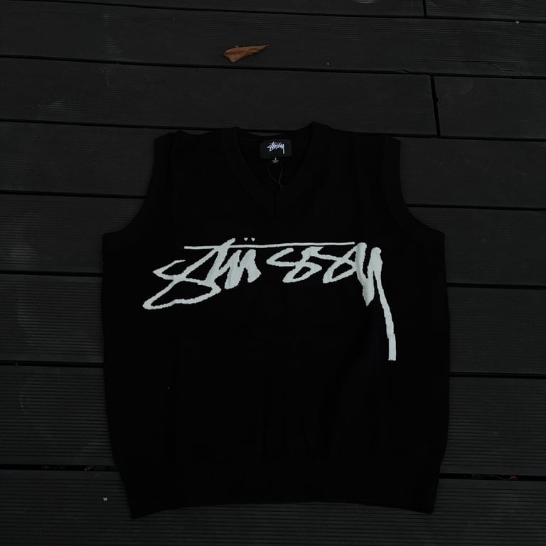 Stüssy Stock Logo Knit Sweater Vest - 5